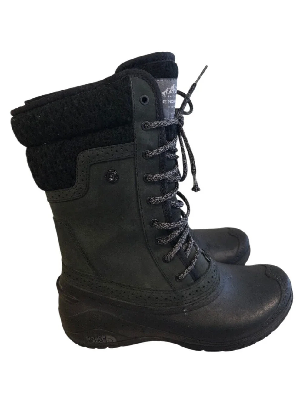 The North Face Shellista ll Mid Black Insulated Lace-Up Winter Boots 9